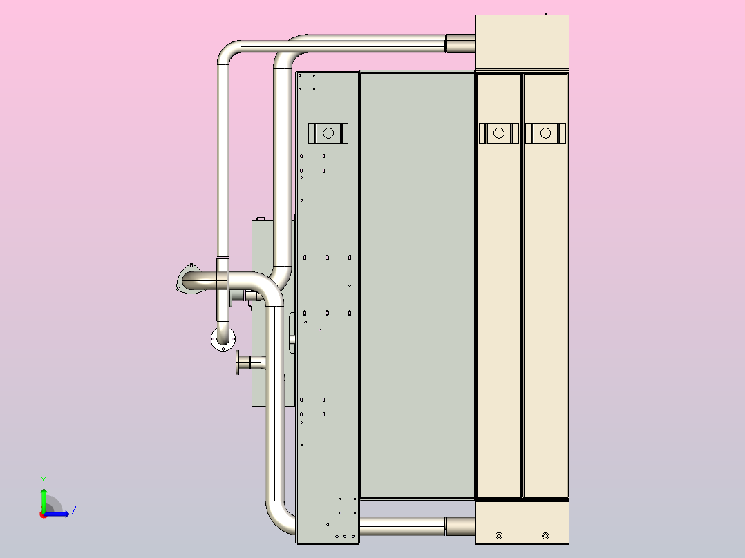 发动机散热器MTU 20V4000左视图