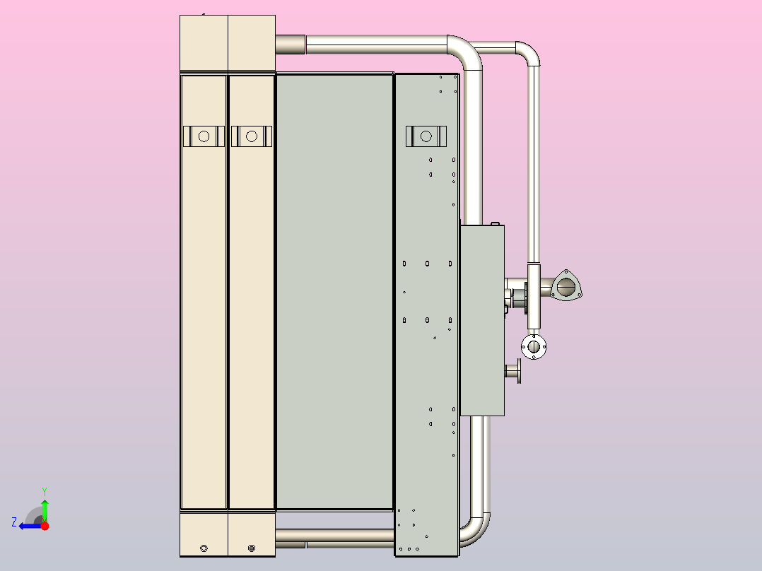 发动机散热器MTU 20V4000右视图