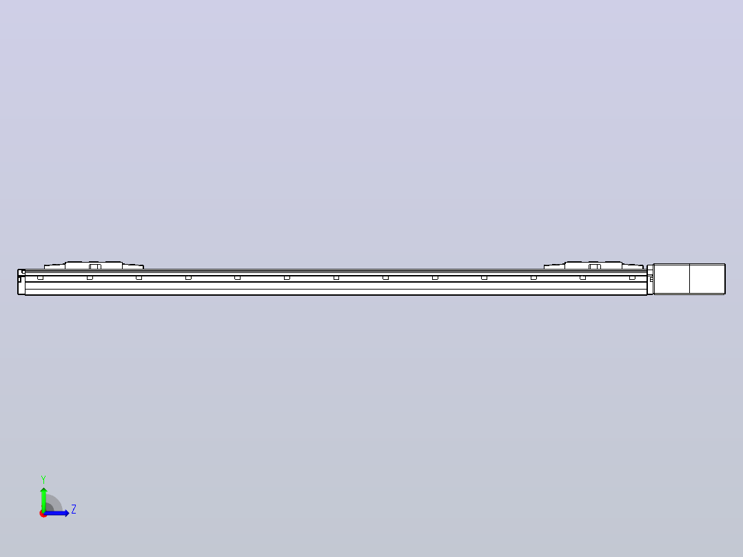皮带直线轴双滑块型TPA-GCBS-120-P70-L400-QL-M20-N3左视图