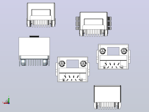 7款进口RJ45连接器 后视缩略图