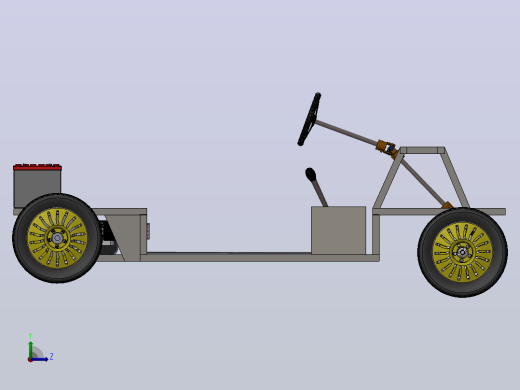 Solidworks中的汽车底盘设计左视缩略图