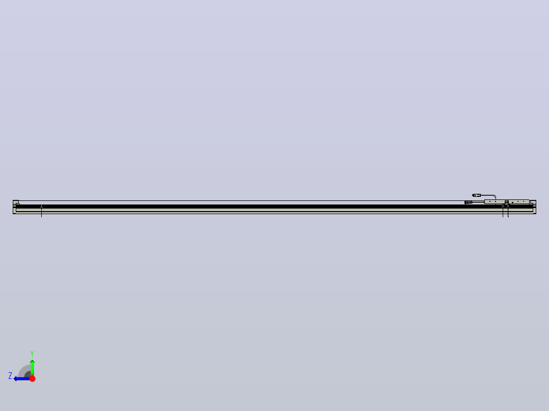 直驱直线电机轴TPA-LNP2-140-20C4-1-L2460-3-C-05-N3右视图