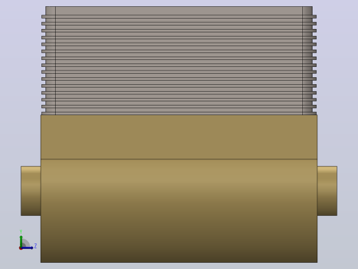 solidworks中四缸四冲程发动机的三维模型左视缩略图