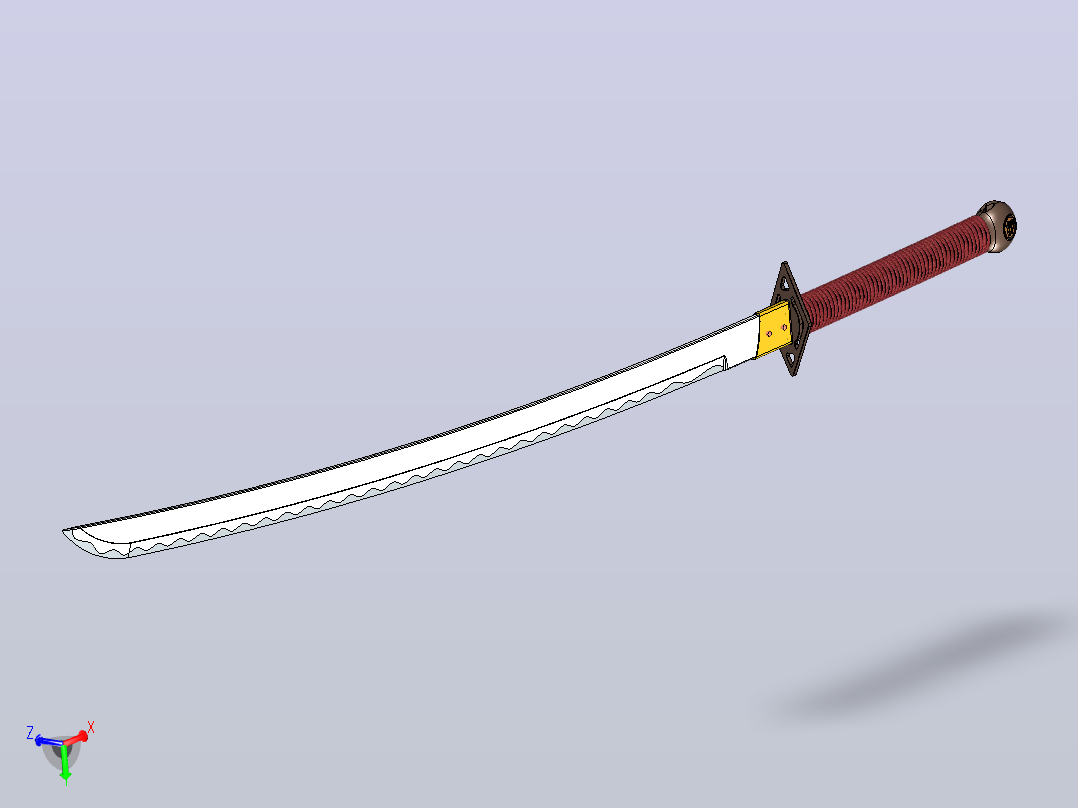 2武士刀主视图