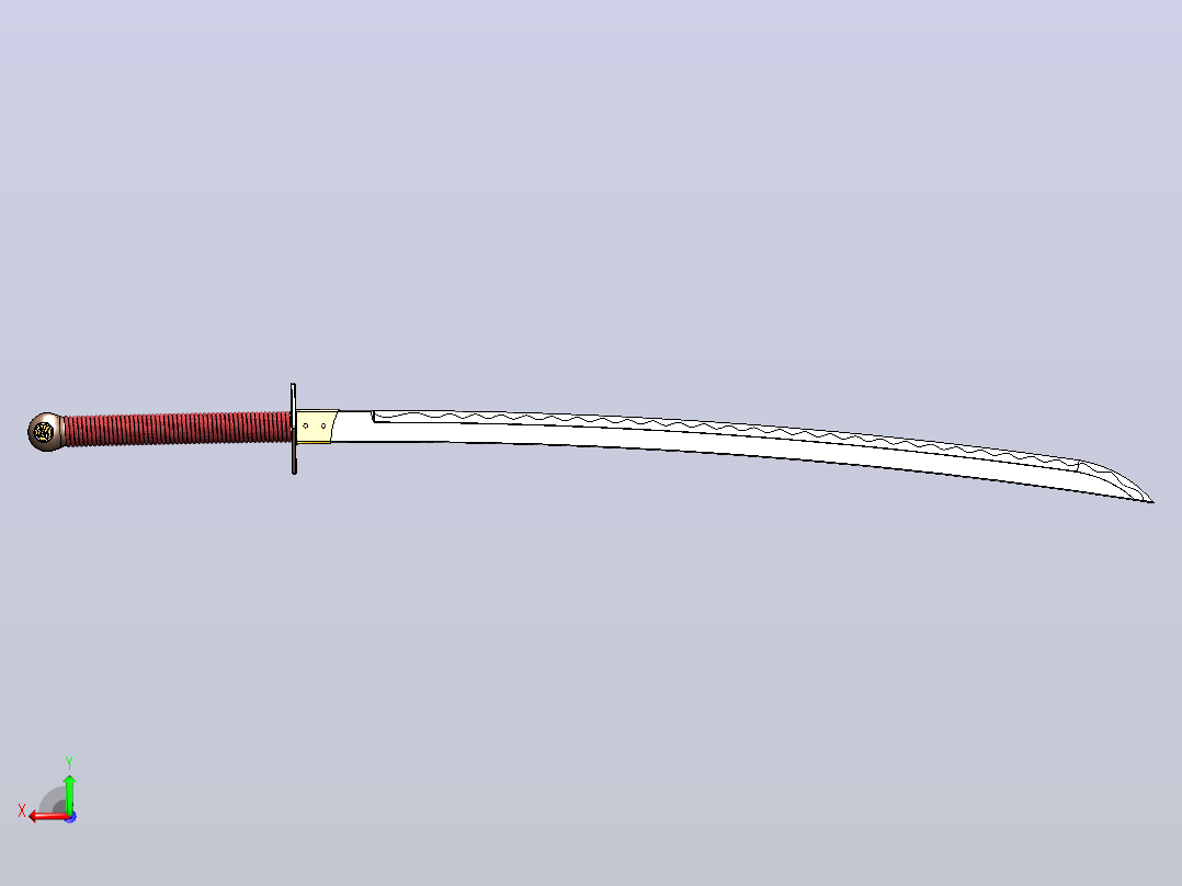 2武士刀后视图
