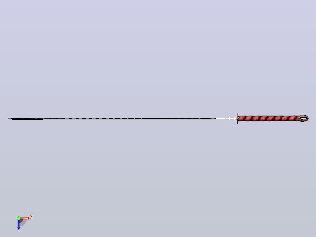 2武士刀俯视图