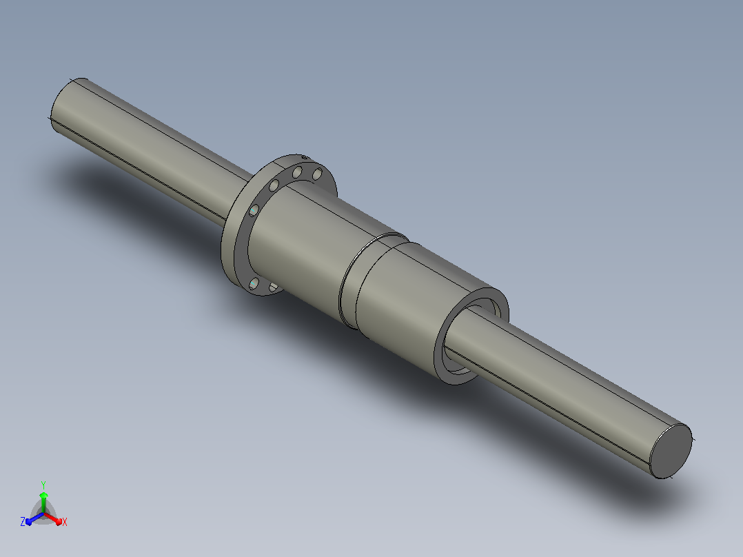 DKFZD6325-4滚珠丝杆3D模型主视图