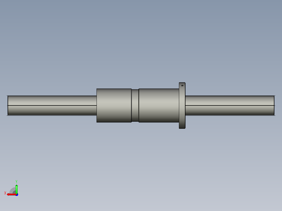 DKFZD6325-4滚珠丝杆3D模型后视图