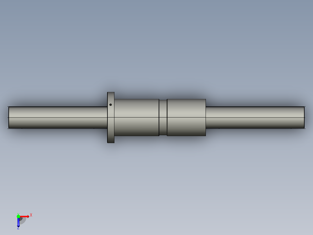 DKFZD6325-4滚珠丝杆3D模型俯视图