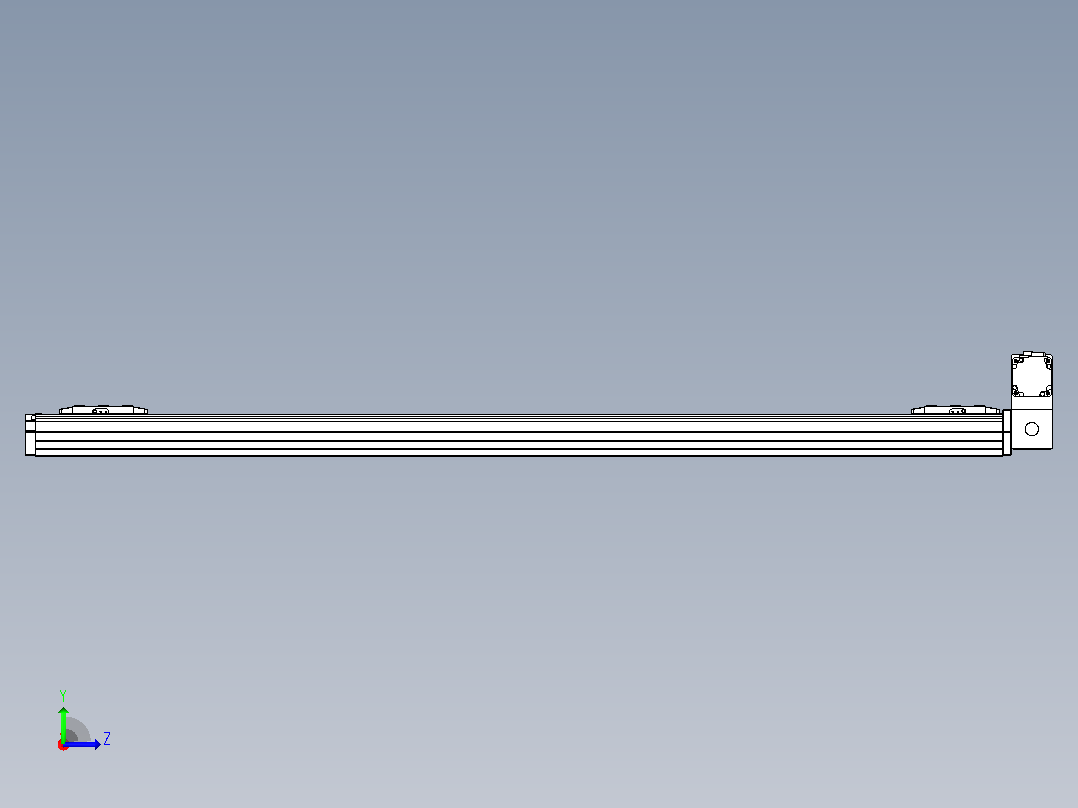 皮带直线轴双滑块型TPA-GCBS-80-P60-L575-RU-M20-N3左视图
