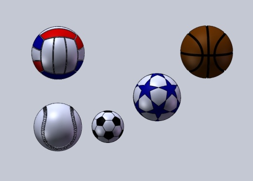 足球_排球_篮球_棒球3D模型合集缩略图