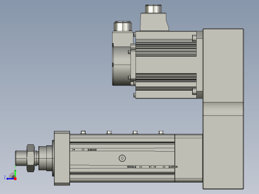 MTA80-50-P05-FF-P-P1500(2000)W-S3 MTA80电动缸 最大负载20KN 额定出力10KN 1500(2000)W电机间接安装右视缩略图