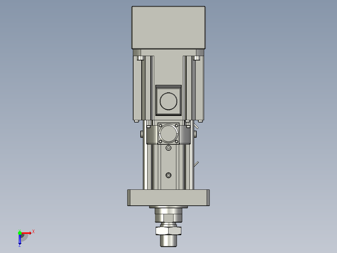 MTA80-50-P05-FF-P-P1500(2000)W-S3 MTA80电动缸 最大负载20KN 额定出力10KN 1500(2000)W电机间接安装俯视图