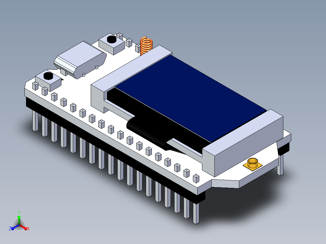 heltec-wifi-lora-32-盾板-12正等轴测图