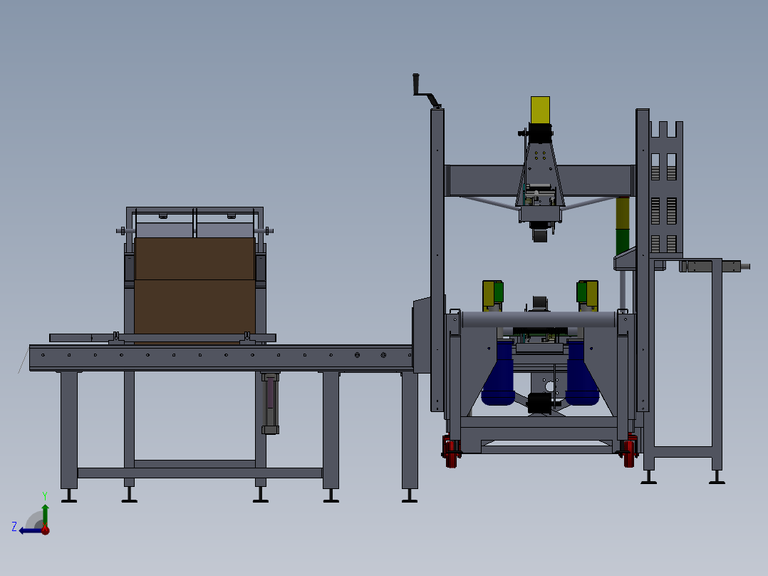 装箱称重封箱流水线右视图