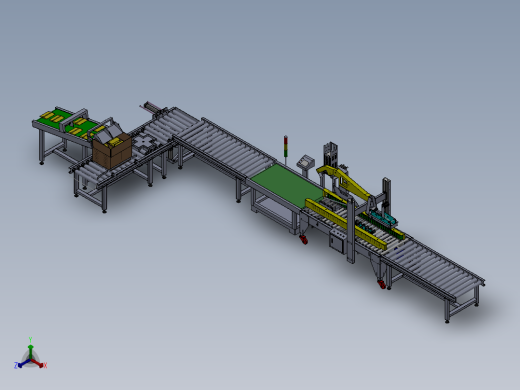 装箱称重封箱流水线正等轴测缩略图