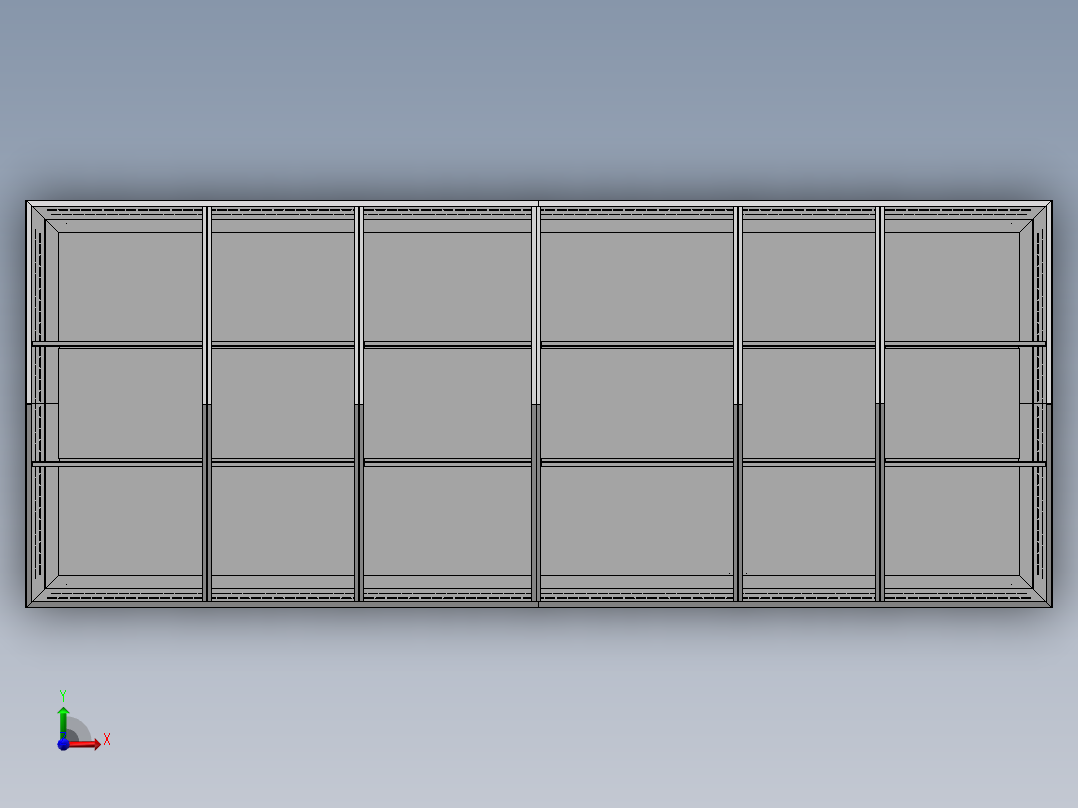 1600KVA箱变3D（sw16可编辑+cad）前视图