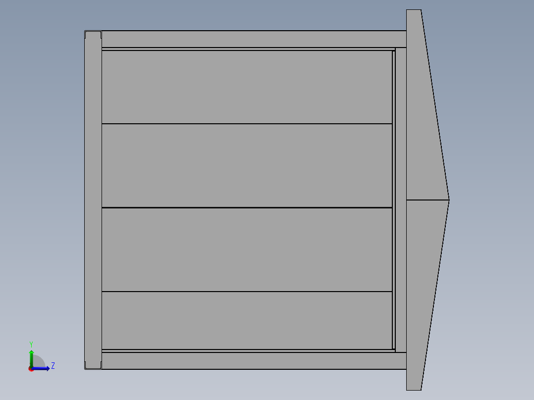 1600KVA箱变3D（sw16可编辑+cad）左视图