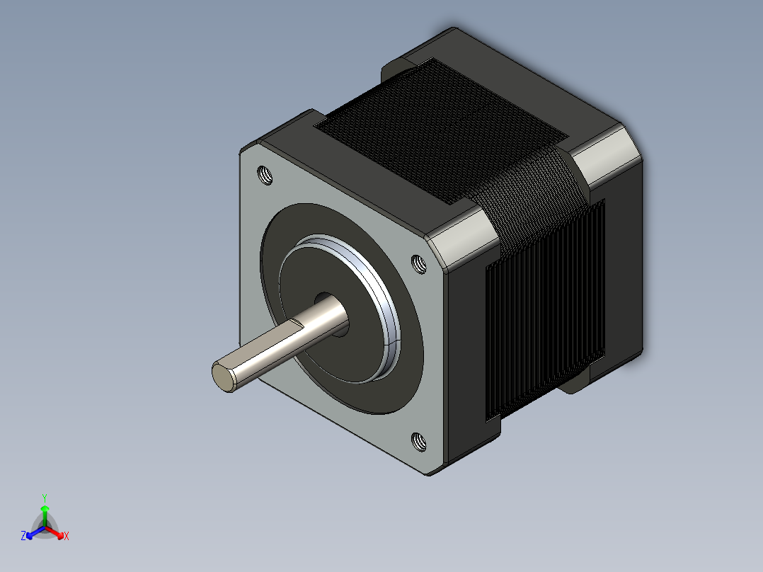 NEMA 17步进电机正等轴测图