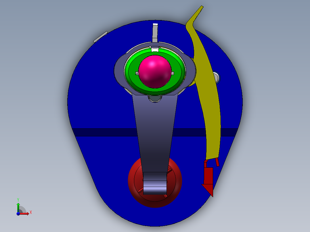 单工位水果切削机设计三维SW模型前视图