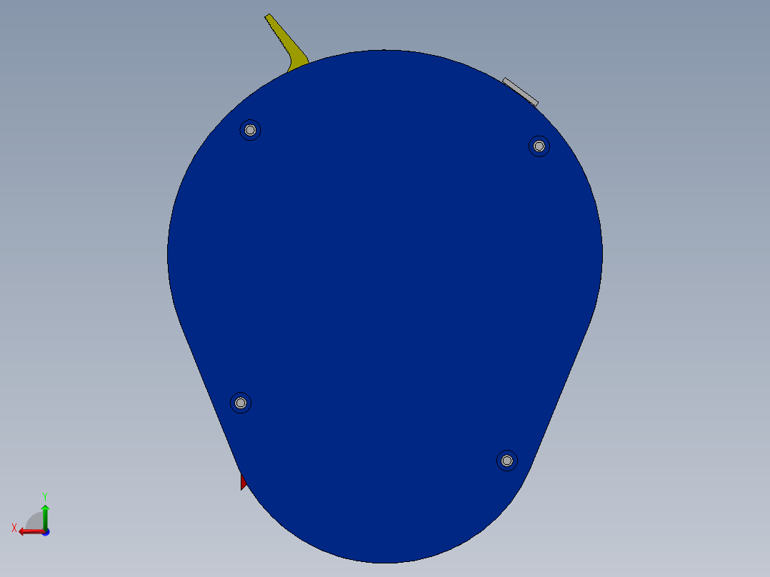 单工位水果切削机设计三维SW模型后视图