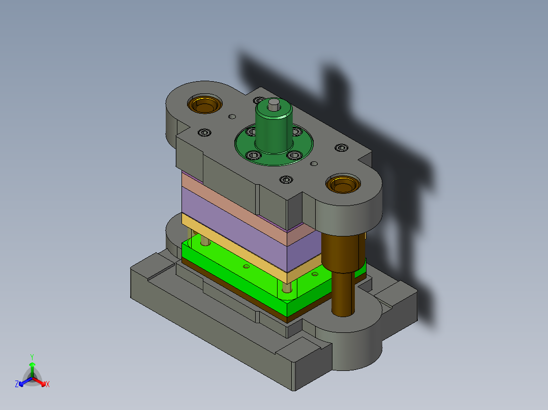 固定板冲孔落料复合模（CAD图+Proe三维）