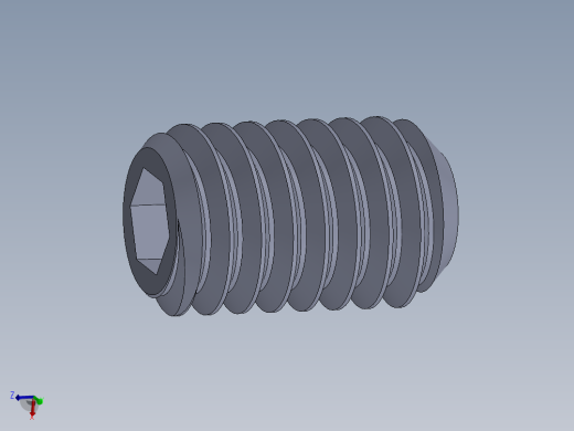 UNC 平头紧定螺钉-UNC SET SCREW 0.3125 x0.500.SLDPRT