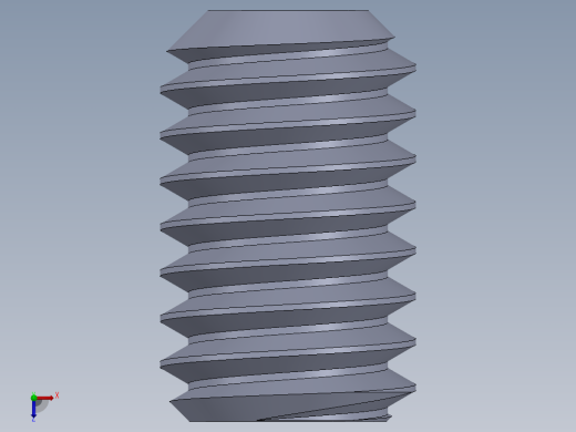 UNC 平头紧定螺钉-UNC SET SCREW 0.3125 x0.500.SLDPRT俯视缩略图