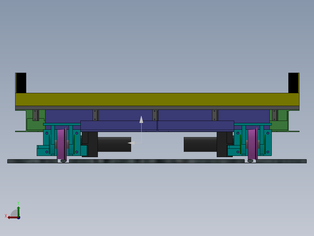 轨道平板车后视图