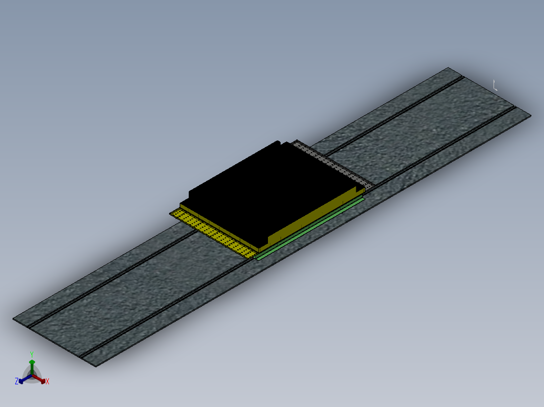 轨道平板车正等轴测图