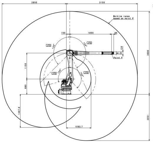 川崎rs015X六轴加长臂焊接工业机器人三维模型资料缩略图
