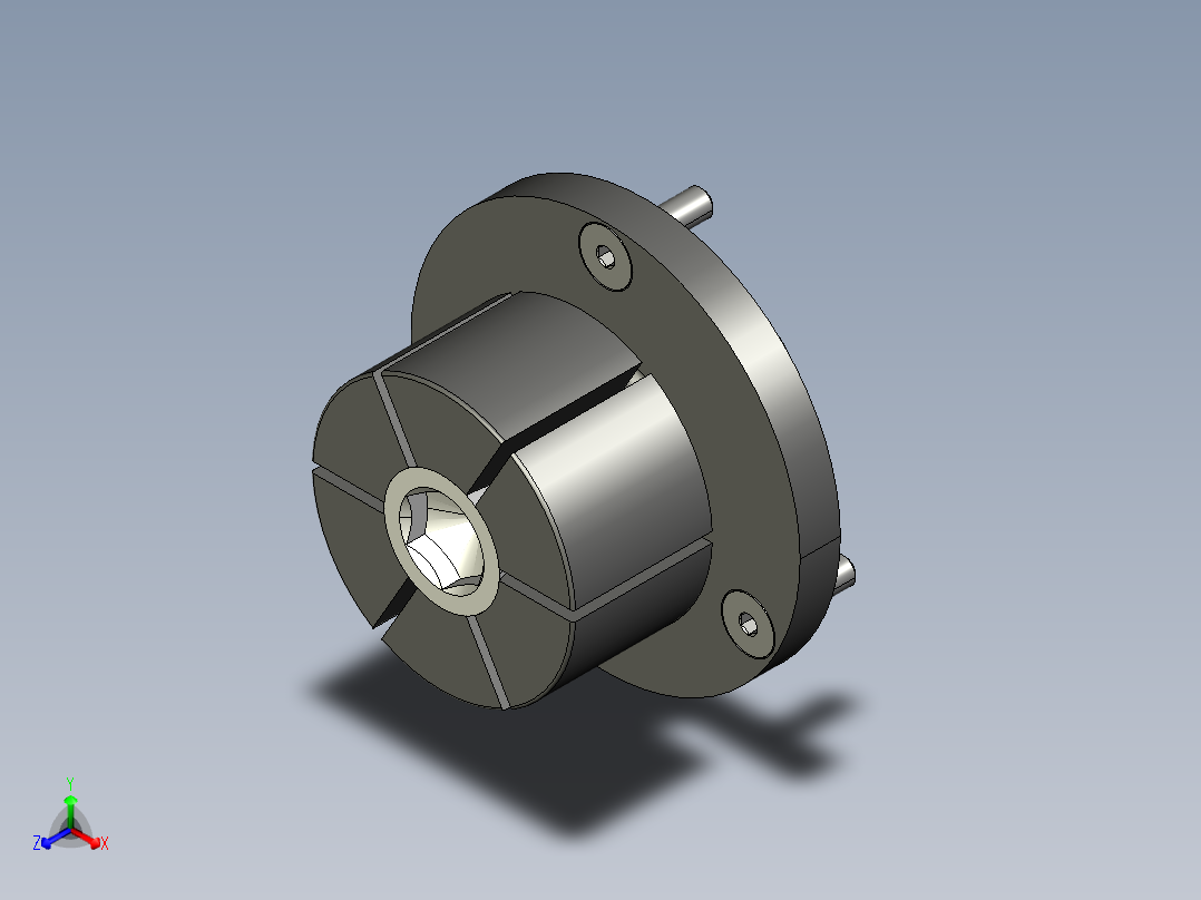 中心夾持座2334(B)-3D多系列多零件图纸模型