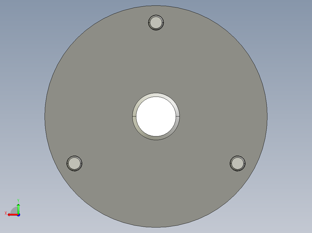 中心夾持座2334(B)-3D多系列多零件图纸模型后视图
