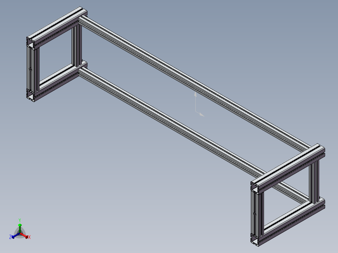 铝合金架正等轴测图