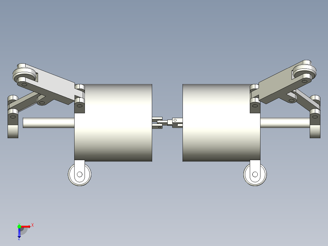 一种管道检测机器人系统设计俯视图