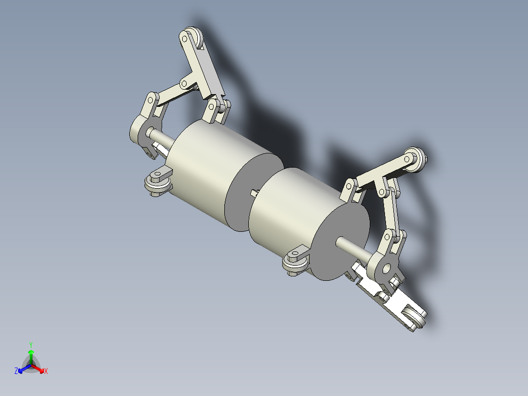 一种管道检测机器人系统设计正等轴测图