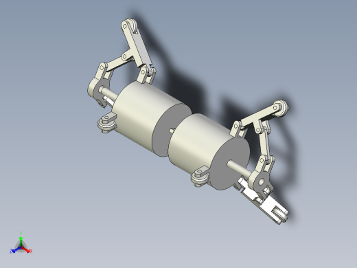 一种管道检测机器人系统设计正等轴测缩略图
