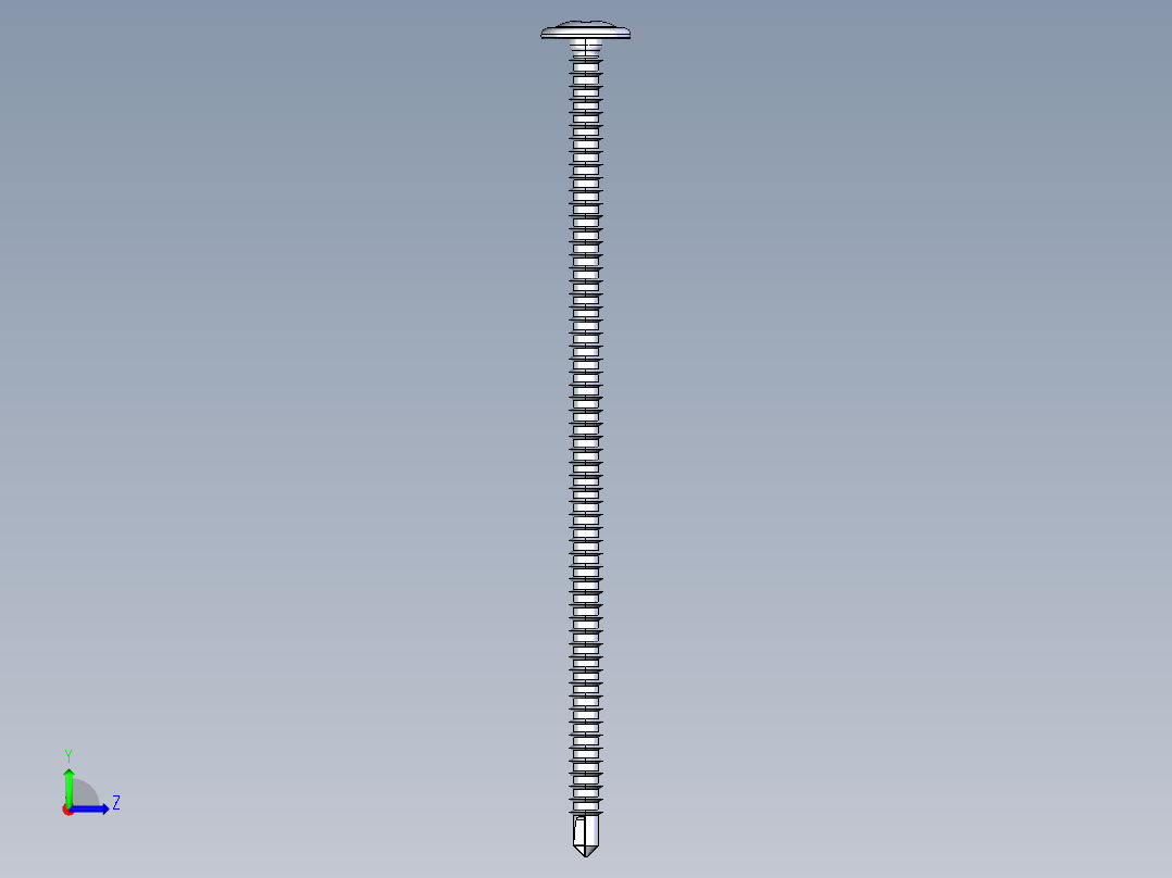 紧固件-IGES Drill-Tip Saucer Screw-03左视图