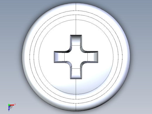 紧固件-IGES Drill-Tip Saucer Screw-03俯视缩略图