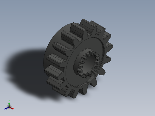 6542 OldDkGrey Technic Gear 16 Tooth with Clutch.SLDPRT