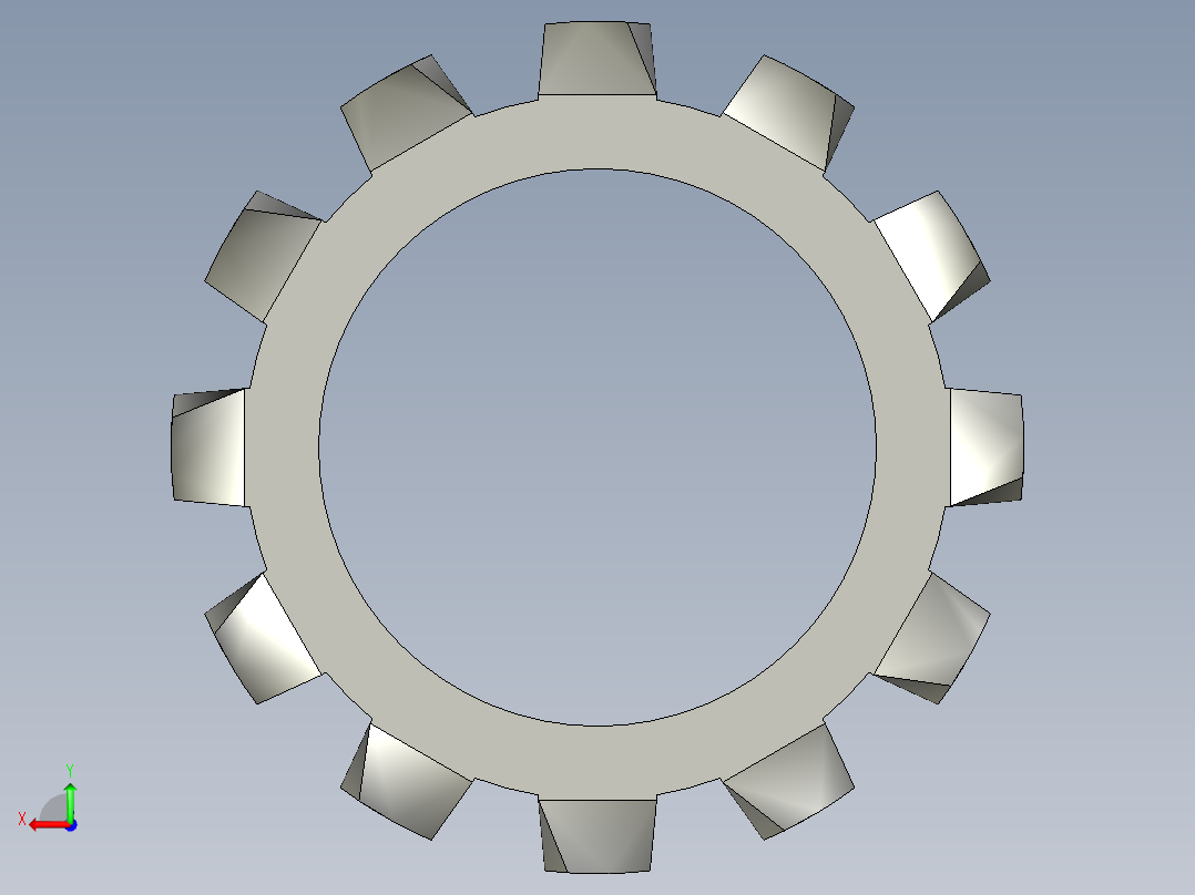 垫圈 外牙锁 公制-EXTERNAL TOOTH LOCK WASHER for M16 SCREW.STEP后视图