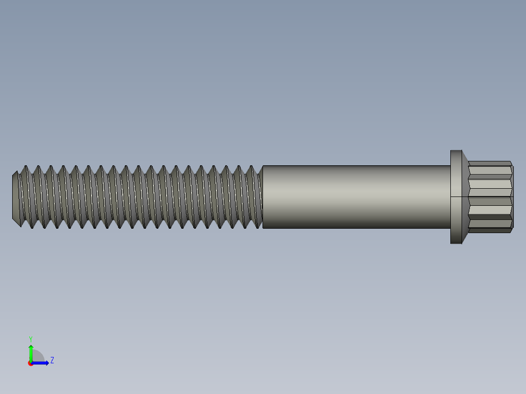 1-4in-20 1.75long 12-point screws.STEP左视图