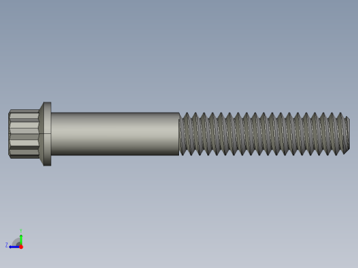 1-4in-20 1.75long 12-point screws.STEP右视缩略图