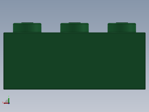 乐高套装 4421基本积木-4109674 - 3002 Dark Green Brick 2 x 3.SLDPRT后视缩略图