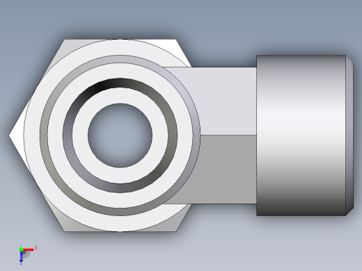卡套式工业通用硬管接头EO_Swivel_nut_run_tee_EL12SOMDCF俯视缩略图
