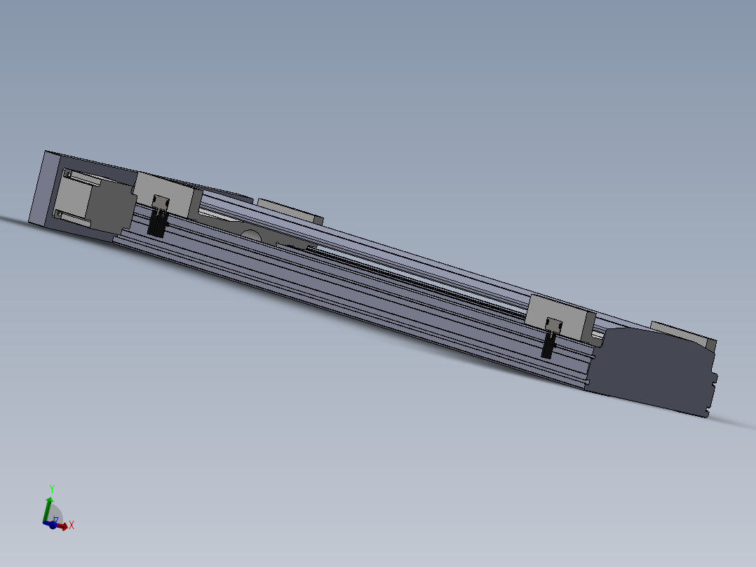 直线模组LHA22-CA-L.SLDASM设计图纸主视图