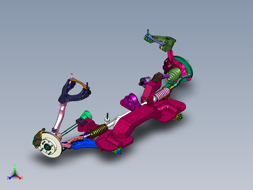 紧凑型轿车独立悬架系统