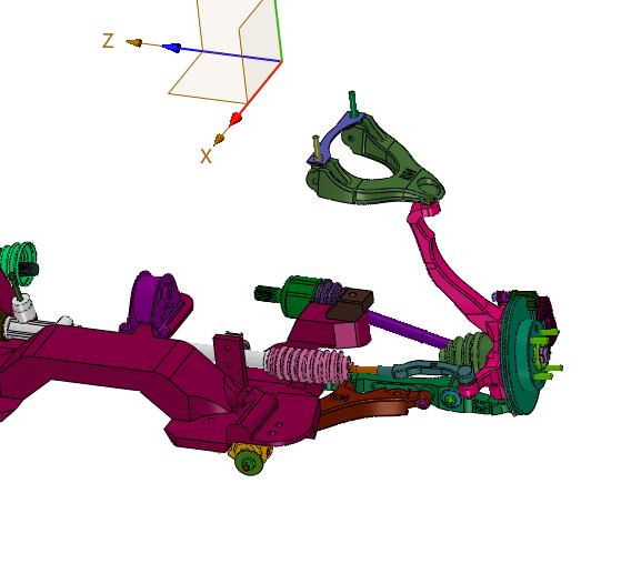 紧凑型轿车独立悬架系统