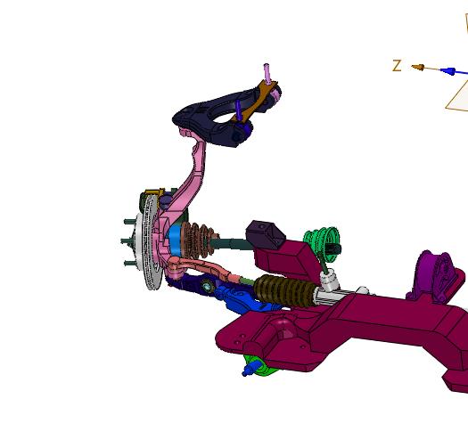 紧凑型轿车独立悬架系统