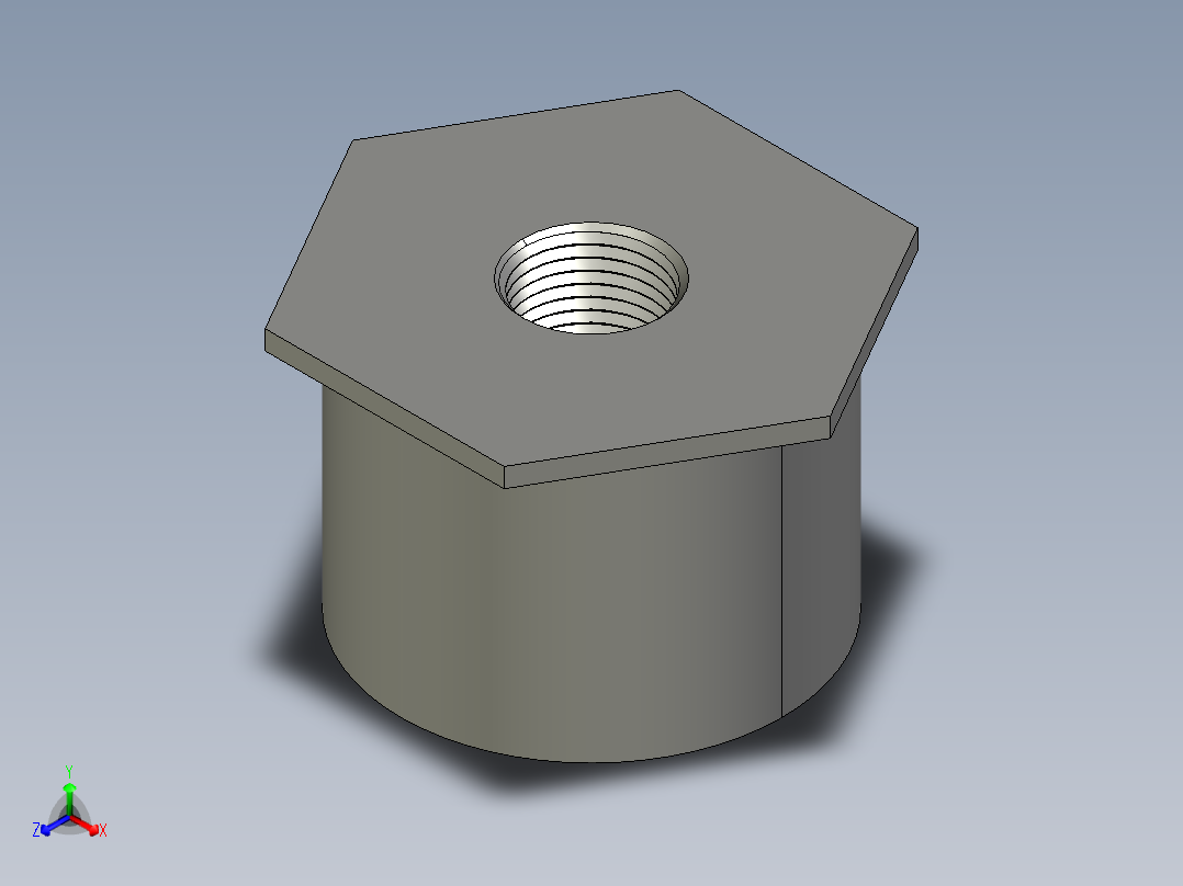 船舶管路系统SeaCor_ReducerBushing_FPTxSPIG_37J138247_2in x 0.5in主视图
